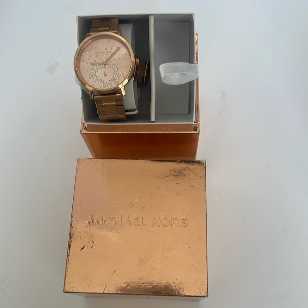 Michael Kors Jaryn Rose Gold Dial Rose Gold Steel Bracelet MK3621